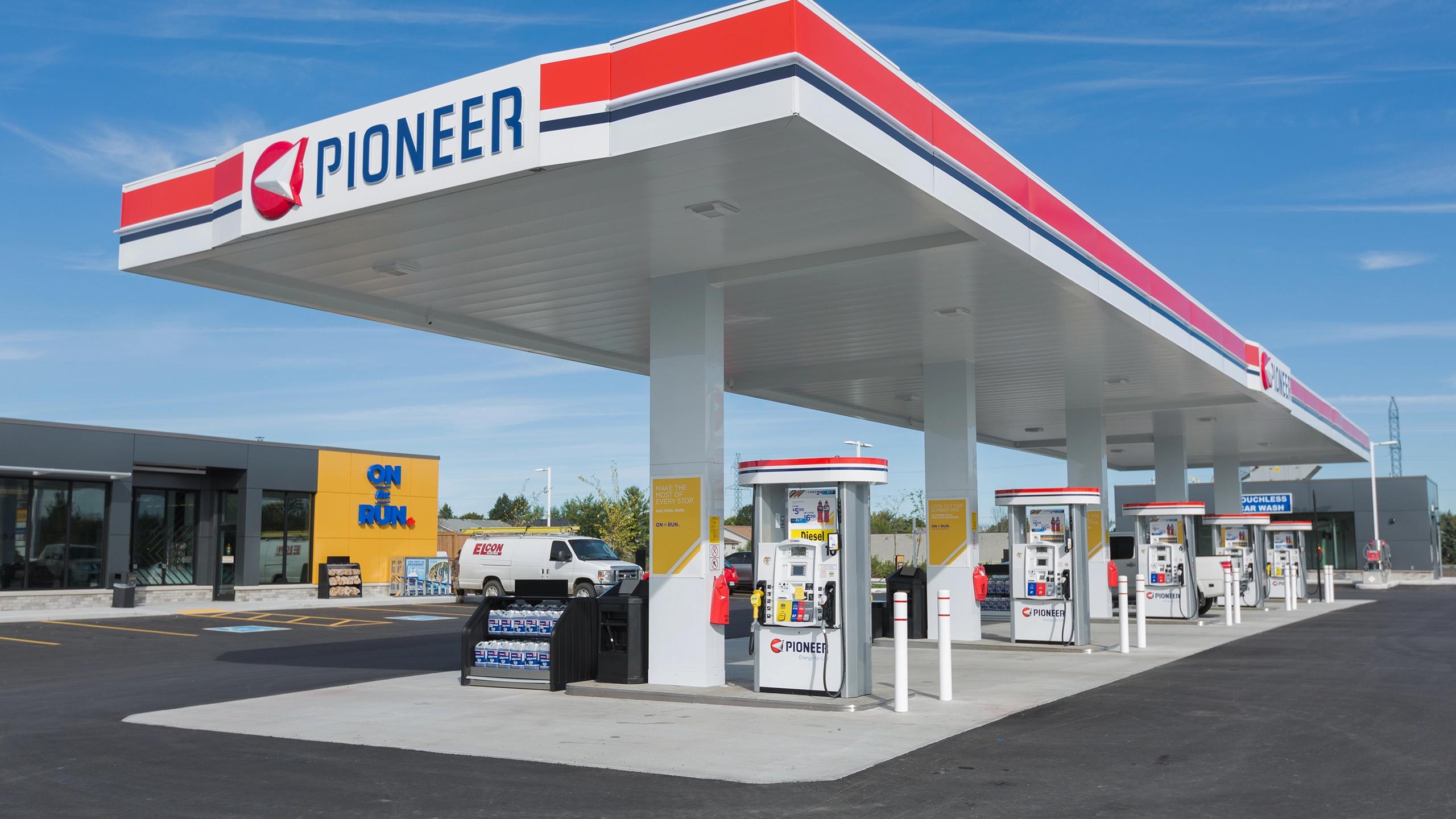 Pioneer gas station.